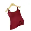 Venda Direta de Fábrica de Camisola Popular para Mulheres no Sudeste Asiático com Bojos, Design Versátil com Costas Vazadas e Alças Finas
