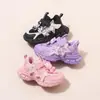 Zapatillas para niñas 2026 Hello Kitty caricatura lindas de malla transpirable con velcro suela suave antideslizantes casuales estilo papá
