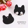 Cartão de Exibição de Brinco Minimalista de Cabeça de Gato Transfronteiriço 3,7*3,7cm Cartão de Exibição de Brinco Pequeno Papel 100 Peças Etiqueta de Preço Cartão Criativo