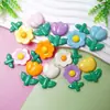 Accesorios de Resina de Tulipán y Girasol Brillantes de Colores Pegamento de Crema para Manualidades Funda de Teléfono Accesorios para el Cabello Decoraciones para Zuecos