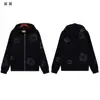 Nueva Sudadera con Capucha Casual de Peso Pesado Estilo Americano High Street Estampada Graffiti Marca de Tendencia para Hombre Sudadera con Capucha Cardigan Sudadera de Chándal Trendy para Hombre