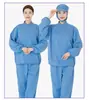 Roupa de Trabalho Azul Fábrica de Alimentos Roupa de Trabalho com Capuz Oficina Conjunto de Macacão para Alimentos Respirável de Manga Longa à Prova de Poeira Roupa de Proteção para Homens e Mulheres