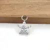 Colgante Anillo de Correr de Titanio F136 Espada Copo de Nieve Rombo con Diamantes Colgante Cuerpo de Titanio G23 Joyería para Piercings Accesorios de Pendientes
