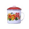 Al por mayor nostálgico de la vieja escuela doble felicidad hierro esmaltado hierro tarro de té gran capacidad retro boda caramelo taza de esmalte con tapa