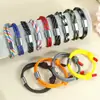 Pulsera Deportiva de Acero Inoxidable Tallado Estilo Europeo y Americano para Hombres, Fitness, Natación, Pulsera Trenzada de Cuerda de Paracaídas, Pulsera Sencilla, Venta al por Mayor