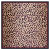 Bufanda de seda Mai Tong 90cm * 90cm Europa y Estados Unidos nueva bufanda de seda de imitación con estampado de leopardo clásico para damas, pañuelo cuadrado pequeño