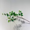 Reloj de Pared con Planta Artificial y Flor para Decoración de Sala de Estar, Flor Artificial Realista de Alta Gama, Madera de Caballo de Moda para Decoración de Interiores del Hogar