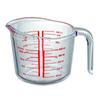 Taza medidora de vidrio transparente con escala, recipiente para batir crema de huevo, taza de desayuno resistente a altas temperaturas, gran capacidad, una generación de cabello