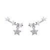 Pendientes de Lluvia de Meteoros Chapados en Oro Estilo Fresco Mini Pendientes de Estrella de Cinco Puntas Moda Femenina Simples Versátiles para Estudiantes