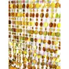 Cortina Decorativa de Lantejoulas de Alto Brilho Douradas e Prateadas Fio de Lantejoulas Peças Refletivas Cortina Suspensa para Casamento Cortina de Porta Cortina de Divisória Decoração