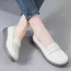 Zapatos de Mujer de Piel Genuina 2026 Nuevo Estilo Primavera Slip-On Cómodos Zapatos Planos de Suela Suave para Mujeres de Mediana Edad y Mayores Zapatos Casuales para Mamá