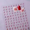 Pegatinas de arte para uñas más vendidas transfronterizas Letras góticas europeas y americanas Láser INS repujado Decoraciones planas para uñas impermeables