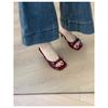 Mules de Salto Alto com Laço Único, Meia-Pantufas Estilo Francês, Novas Sandálias de Salto Alto para Mulheres, Verão 2026, para Sair