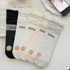 Meias de Seda para Mulheres, Estilo Fino para Primavera e Verão, Meias Doces de Meia-Perna com Formato de Coração, Meias Transparentes de Renda Sem Costura, Meias de Cano Baixo, Meias com Punho Bolha