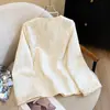 Top de Otoño para Mujer Nuevo Estilo Chino con Seda de Morera, Jacquard Pesado Vintage, Camisa Mejorada Pequeña con Botones de Disco, Camisa de Seda Estilo Nacional con Cuello Oblicuo