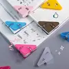 Carpeta de archivo triangular creativa, clip para esquina de libro, carpeta de almacenamiento de plástico colorida, clip para examen, juego de uso diario para el hogar