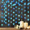 Decoração de Fundo para Festa Dançante Transfronteiriça da Amazon, Guirlanda de Cordão Costurado com Estrela de Cinco Pontas Preta e Dourada, Decoração Festiva a Laser