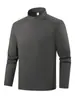 Camiseta de manga larga con media cremallera y cuello alto de Sorona para hombre, camisa larga para deportes al aire libre, top interior cómodo y agradable para la piel