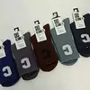 Calcetines de cachemir de doble puntada para hombre y mujer de invierno, calcetines de tubo de moda para mujer con rayas marrones y encaje, calcetines de algodón de cachemir hipoalergénicos para hombre de negocios