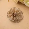 Malla Bordada con Perlas de Cristal Elegante Vintage Flor de Rosa Clip Lateral DIY Cuerda para el Cabello Tocado Broche Flor de Traje Accesorios