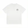 Camiseta de Manga Corta para Hombre de Marca de Moda Transfronteriza Genuina Comercio Exterior Mismo Estilo Ch Chrome Hearts Cruz Arcoíris Estampado Sánscrito Letra
