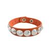 [Directo de Fábrica] Pulsera de cuero punk de personalidad no convencional europea y americana con picos redondos, joyería, pulsera de cuero, pulsera