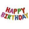 Conjunto de balões de filme de alumínio com letras em inglês 'happy birthday happy birthday' de 16 polegadas