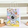 Bolsa de Presente de Astronauta Desenho Animado Bolsa de Presente Transfronteiriça Bolsa de Mão Urso Capivara Bolsa de Embalagem Criativa de Papel Kraft