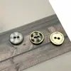 Botones Metálicos Irregulares de Dos Agujeros Estilo Retro Desgastado de 11 mm para Camisas Suéteres Cardigans de Hombre y Mujer Botones Pequeños