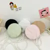 Nova Bolsa Infantil Meninas Moda Pérola Mini Redonda Bolsa Panqueca Porta-Moedas Lazer ao Ar Livre Tendência Bolsa Transversal
