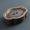 Cerámica Gruesa Simple Cuadrada Maceta Bandeja de Té Cerámica Bandeja de Almacenamiento de Agua Bandeja de Almacenamiento de Agua Seca Burbuja Mesa Base para Olla Accesorios para Ceremonia del Té Venta al por Mayor