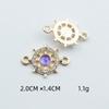 Accesorios de joyería coreana DIY rueda de dirección rueda de diamante plato placa collar de aleación pulsera accesorios colgante doble pequeño colgante
