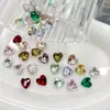Uña Artística Explotando Cristal Corazón de Melocotón Diamante de Punta K9 Joyería Celebridad de Internet Popular Amor Súper Brillante Uña Corazón Torcido Diamante Al Por Mayor
