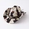 Estilo Étnico Camuflaje Blanco Topper de Moda para Hombres y Mujeres Estilo Americano Estilo Occidental Sombrero de Vaquero Dick Sombrero para el Sol de Otoño al Aire Libre