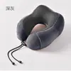 Almohada en U Transfronteriza de Amazon para Siesta, Almohada para Avión, Espuma Viscoelástica, Viaje, Cuello, Cervical, Almohada para el Cuello