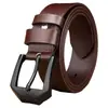 Cinturón Paul de Piel Genuina para Hombre Hebilla de Pin Hebilla Automática Piel Genuina Anti-Suave Cinturón de Pantalón Casual de Negocios para Hombres Jóvenes y de Edad Media
