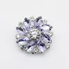 Venta al por mayor de fábrica 28 mm accesorios para joyería forma de flor botón de vidrio con diamantes de imitación DIY hecho a mano hebilla decorativa incrustada con diamantes camisa