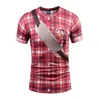 Estilo Nuevo de Verano 3D Europeo y Americano Manga Corta Ropa Formal para Hombre Falso Dos Piezas Estampado Digital Original Creativo Regalo Camiseta