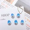 Accesorios populares para uñas de la serie de animales pequeños de hielo transparente, pollitos de dibujos animados, osos, conejos, decoraciones de resina para uñas y fundas de teléfono
