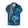 Camisa de Manga Corta de Verano Nueva para Hombre Europea y Americana Feihe Impresión Digital 3D Moda Hawaiana Casual Ropa para Hombre