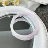 Pulseira Estilo Xiaohongshu de Concubina Imperial, Pulseira Transparente de Vidro Redondo Grosso Anti-Jade Gelo, Acessório Hanfu, Pulseira Antiga com Sino para Mulheres