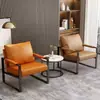 Cadeira de Negociação Estilo Nórdico Sala de Estar Casa Escritório Ferro Forjado Sofá Preguiçoso Reclinável Cadeira de Luxo Leve Sofá Individual
