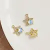 Nuevo Colgante de Aleación Microincrustado Accesorios para Joyería DIY Pulsera Collar Colgante de Joyería Estrella Luna Venta al por Mayor