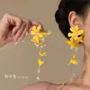 Aretes de Pétalos Morados Estilo Hada Errante de Flores, un Artículo Popular en Xiaohongshu, Dulces y Sorprendentemente Hermosos, Aretes Elegantes