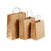 Bolsas de Papel Kraft con Logo Personalizado para Ropa, Regalos y Empaque para Llevar Comida, Bolsas Desechables para Empaque