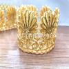 Riqueza Arte solúvel em água malha laço estilo étnico ouro e prata cor de seda laço acessórios de vestuário bordado laço de ouro