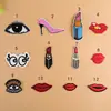 Parches Bordados Creativos al por Mayor Labios de Pintalabios Ojos Insignias Bordadas por Computadora Decoración de Ropa Moda Fresca Decoración de Ropa