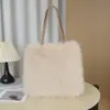 Bolso de Hombro Grande Transfronterizo de Piel Sintética de Zorro Bolso Tote Bolso de Mano de Moda Cuadrado Esponjoso de Alta Calidad Venta al por Mayor