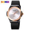 SKME SKME reloj de estudiante de silicona casual de moda reloj de cuarzo para mujer elegante simple caja transparente con reloj de cuarzo para mujer