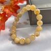 Pulsera de Cuentas de Madera con Flor de Bola de Goteo de Aceite Ágata Nueva Moda China Nacional Pulsera Trendy Lujo Ligero Temperamento de Alta Gama